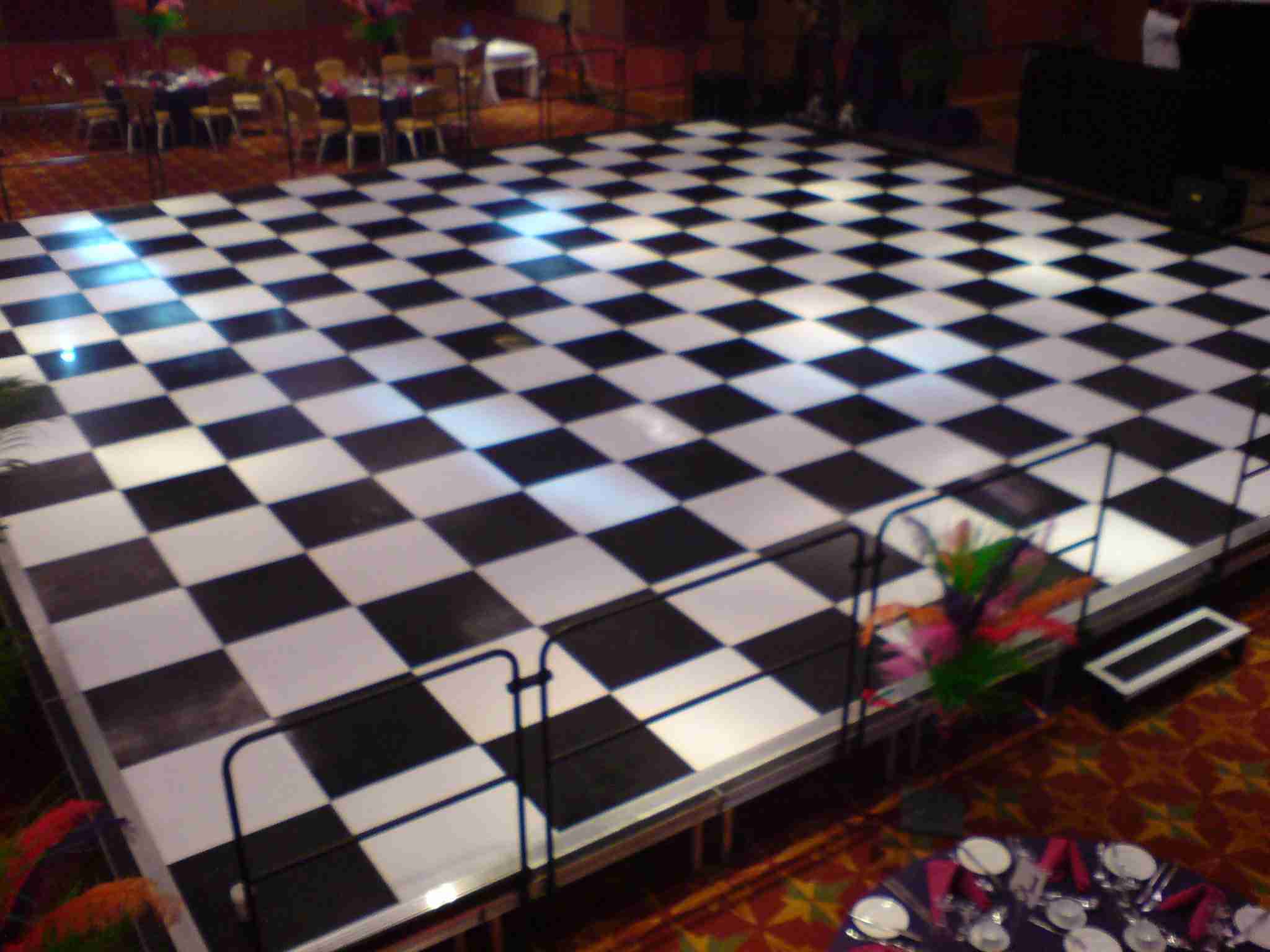 Black and White Raised Dance Floor